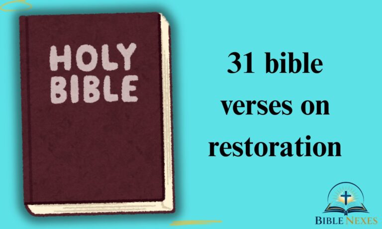 31 bible verses on restoration