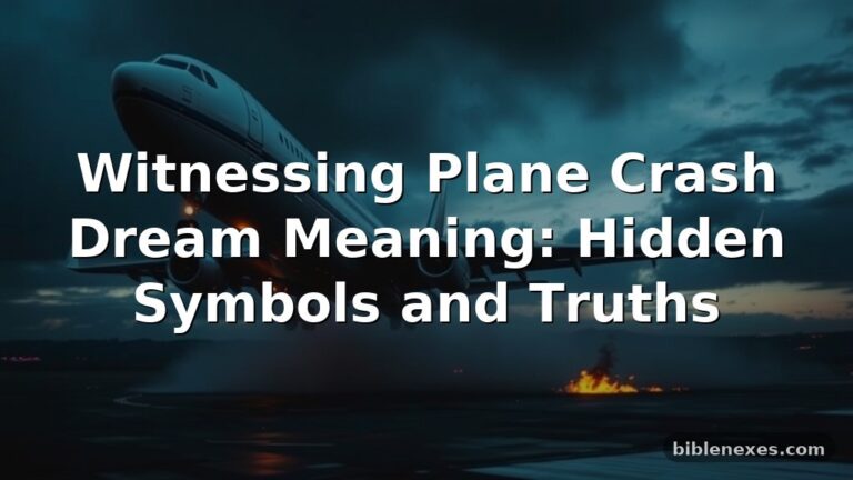 Witnessing Plane Crash Dream Meaning: Hidden Symbols and Truths