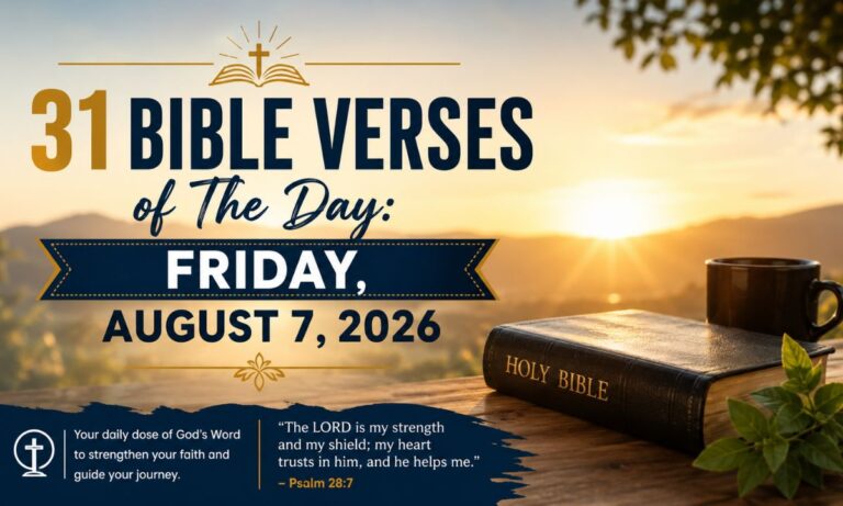 31 Bible Verses of The Day: Friday, August 7, 2026