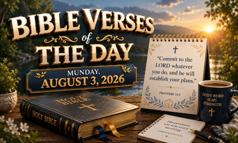 Bible Verses of The Day Munday, August 3, 2026