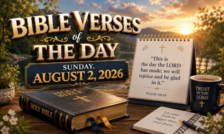 Bible Verses of The Day: Sunday, August 2, 2026
